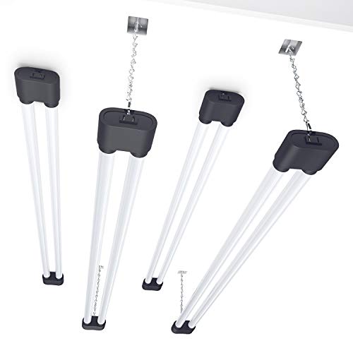 Ensenior 4 Pack Linkable LED Shop Light, 4 FT, 4400 High Lumens, 36W